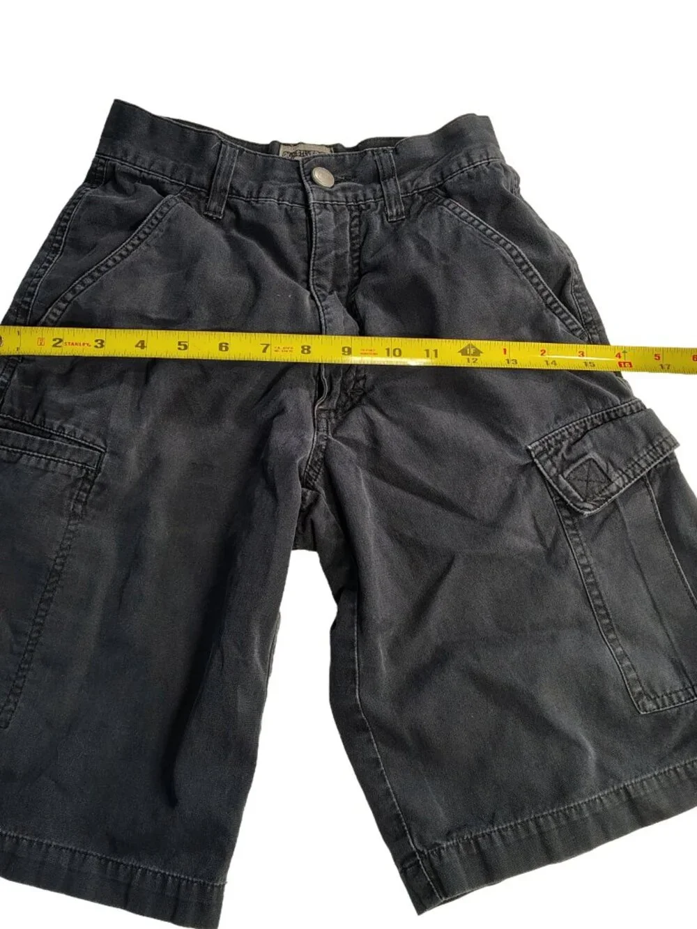 Boy's Vintage 90's Black Size 23 Quiksilver Everyday Cargo Shorts
